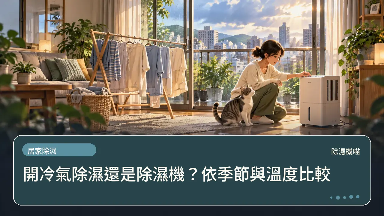 開冷氣除濕還是除濕機？依季節與溫度比較主題插畫