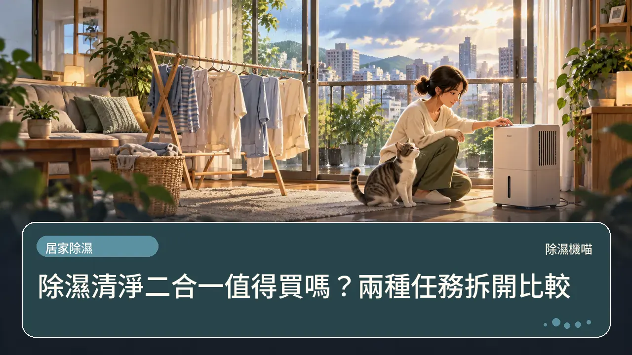 除濕清淨二合一值得買嗎?兩種任務拆開比較主題插畫