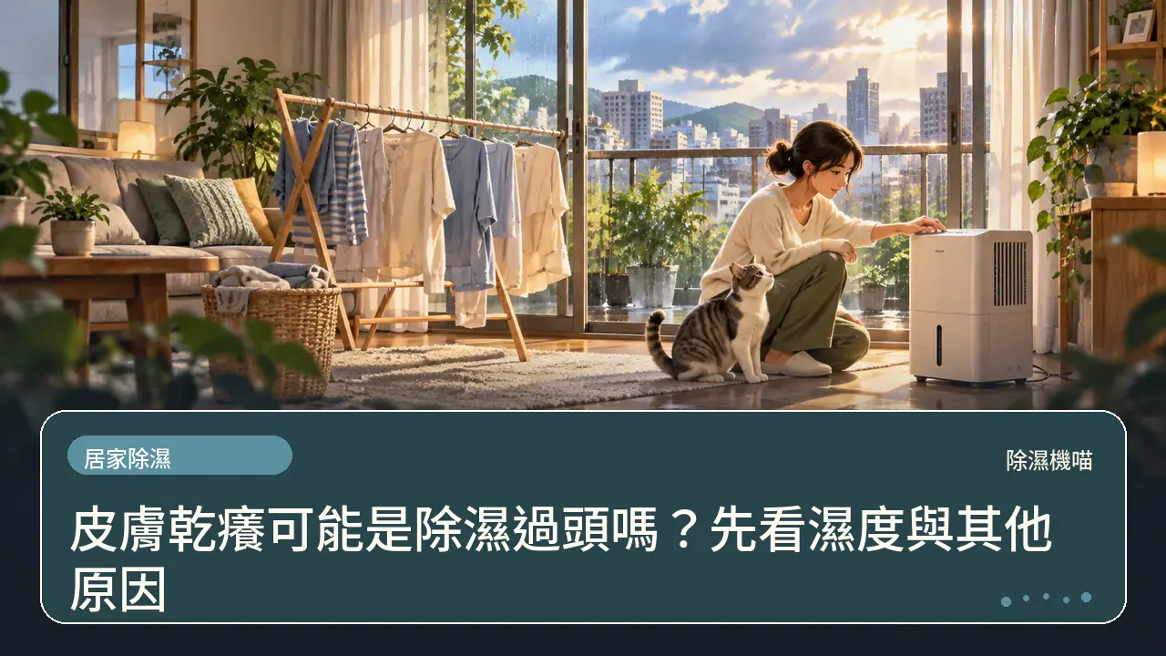 皮膚乾癢可能是除濕過頭嗎？先看濕度與其他原因主題插畫