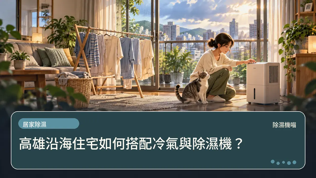 高雄沿海住宅如何搭配冷氣與除濕機?主題插畫