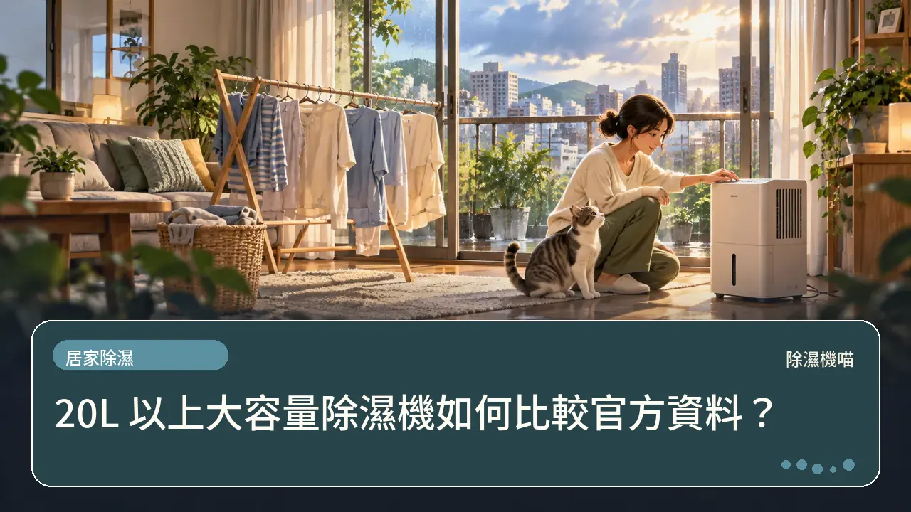 20L 以上大容量除濕機如何比較官方資料？主題插畫