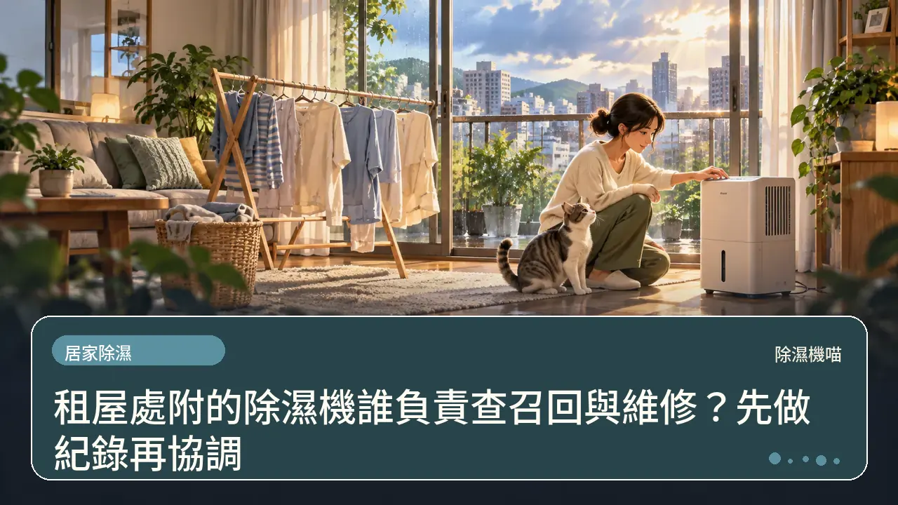 租屋處附的除濕機誰負責查召回與維修?先做紀錄再協調主題插畫