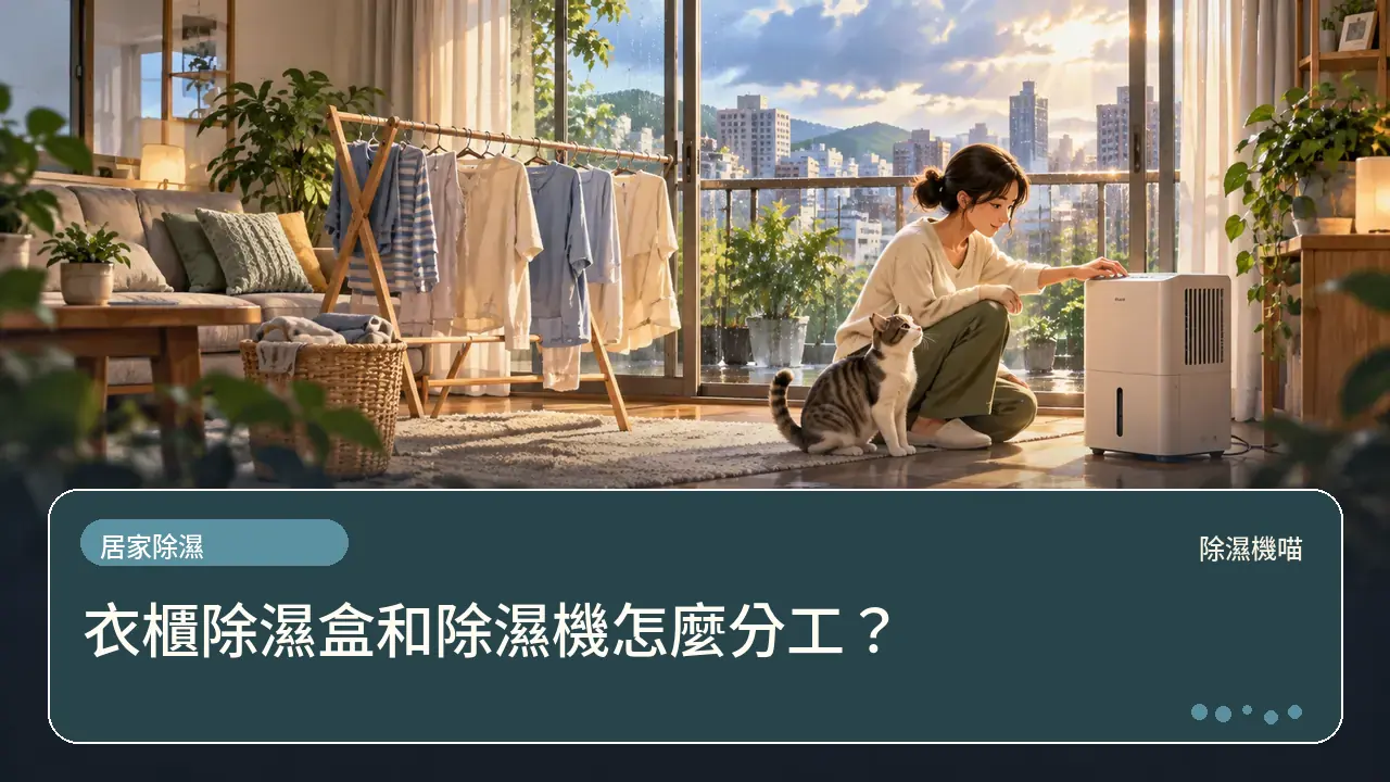 衣櫃除濕盒和除濕機怎麼分工?主題插畫